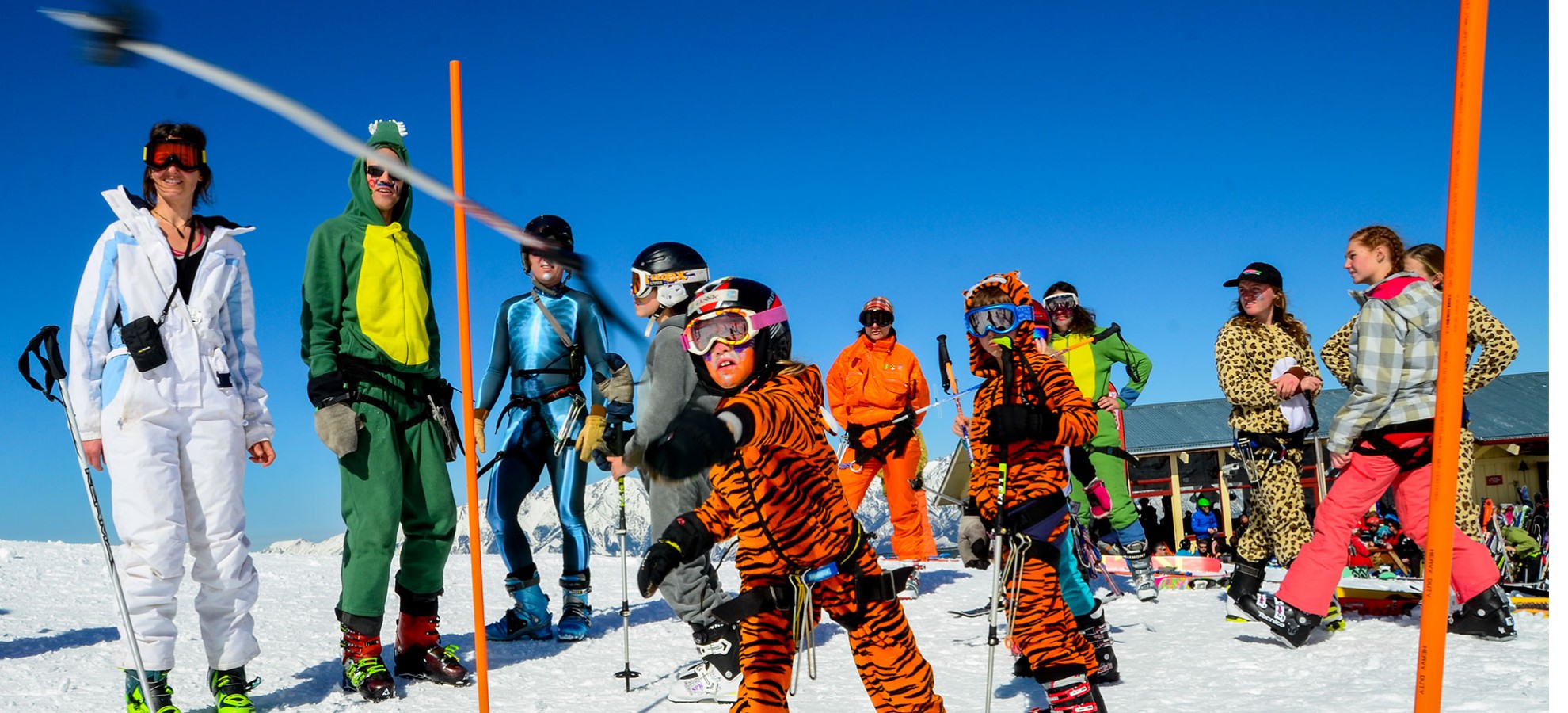 family skiing canterbury